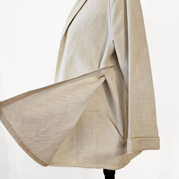 Dusan Bamboo Medium Open Front Blazer Made in Italy - Picture 6 of 7